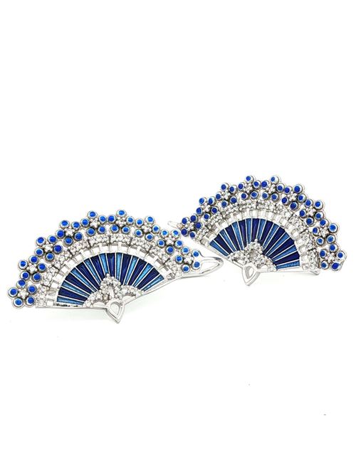 Diva crystal stones blue glazed earrings GOCCIAZZURRA JEWELS | ORDIVARODIOBLU